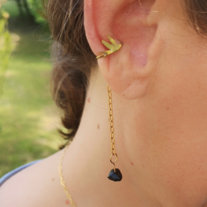 Bijou d'oreille - pierre d'hirondelle